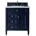thumbnail image 1 of James Martin Furniture 650-V30-VBL-3ODSC 30 in. Brittany Victory Blue Single Bathroom Vanity with 3 cm Santa Cecilia Top & Oval Sink, 1 of 7