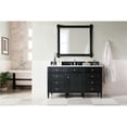 thumbnail image 1 of James Martin Furniture 650-V60S-BKO-2GLB Brittany 60 in. Single Vanity with 2 CM Galala Beige Marble Top, Black Onyx, 1 of 5