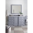 thumbnail image 1 of James Martin Furniture 825-V60S-SL-4CAR De Soto 60 in. Single Vanity with 4 cm Carrara White Marble Top, Silver Gray, 1 of 1