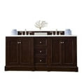 thumbnail image 1 of James Martin Furniture 825-V72-BNM-3CLW 72 in. De Soto Burnished Mahogany Double Bathroom Vanity with 3 cm Classic White Quartz Top & Sink, 1 of 7