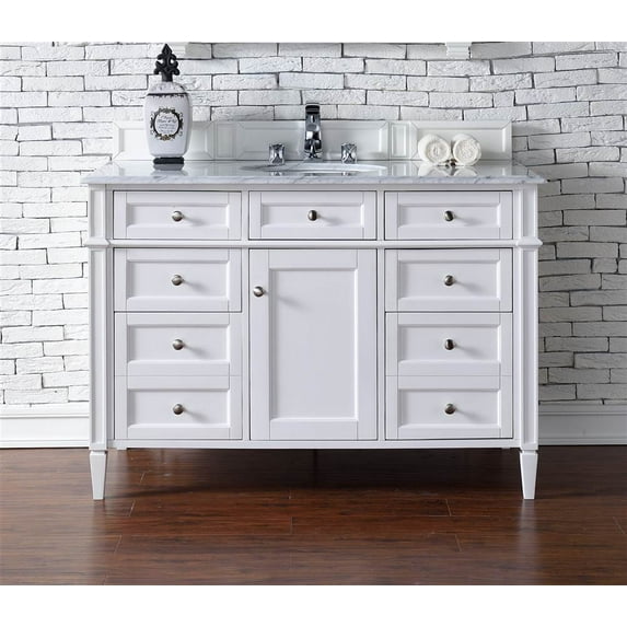James Martin Furniture Brittany 48" Single Cabinet, Cottage White