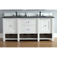 thumbnail image 1 of James Martin Madison 72" Double Vanity Cabinet In Cottage White - (Absolute Black Rustic Stone Top), 1 of 8