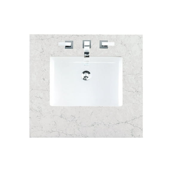 James Martin Vanities 26" Single Top, 3 CM Eternal Jasmine Pearl Quartz w/ Sink