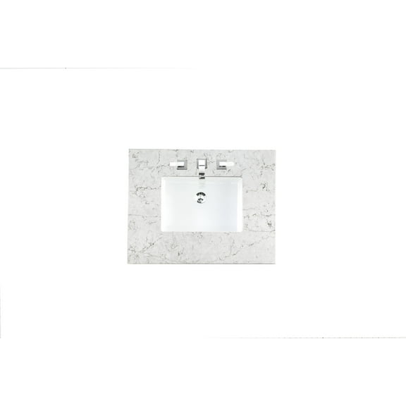 James Martin Vanities 30" Single Top, 3 CM Eternal Jasmine Pearl Quartz w/ Sink