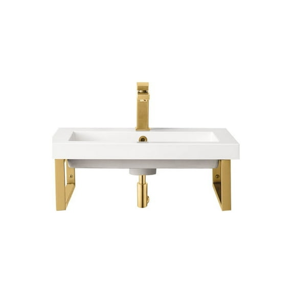 James Martin Vanities 055-Bk18-23.6-Wg Boston 23-5/8" Rectangular Resin Console Bathroom