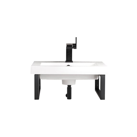 James Martin Vanities 055BK16MBK20WG2 Boston 19-5/8" Rectangular Porcelain Console
