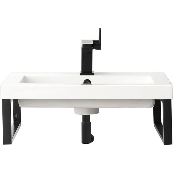 James Martin Vanities 055BK18MBK23.6WG2 Boston 23-5/8" Rectangular Porcelain Console
