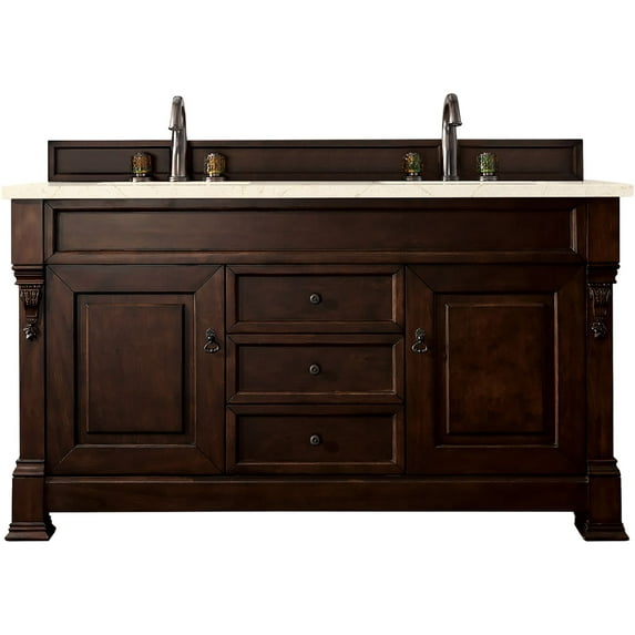 James Martin Vanities 147-114-561-3Emr Brookfield 60" Free Standing Double Basin Hardwood