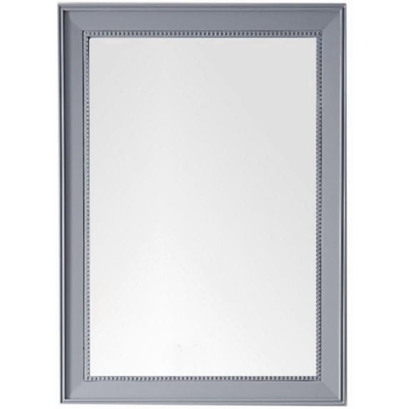 James Martin Furniture 157-M29-SL Bristol 29 in. Rectangular Mirror, Silver Gray