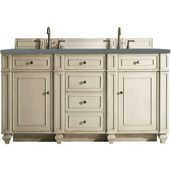 James Martin Vanities 157-V60d-3Cbl Bristol 60" Free Standing Double Basin Vanity Set -