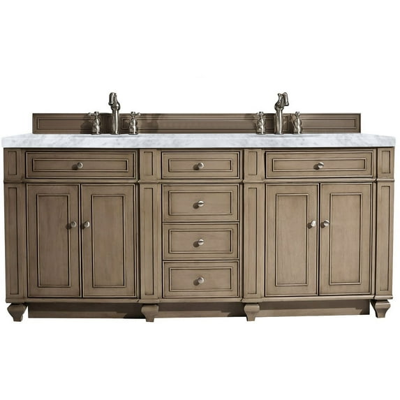 James Martin Vanities 157-V72-3Car Bristol 72" Free Standing Double Basin Hardwood Vanity