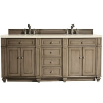 James Martin Vanities 157-V72-3Emr Bristol 72" Free Standing Double Basin Hardwood Vanity