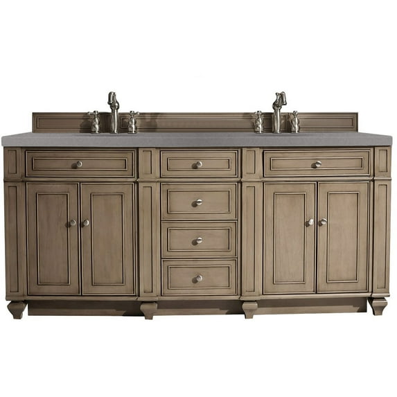 James Martin Vanities 157-V72-3Gex Bristol 72" Free Standing Double Basin Hardwood Vanity