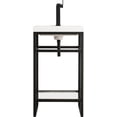 thumbnail image 1 of James Martin Vanities C105V20MBKWG Boston 19-5/8" Rectangular Stainless Steel And Stone, 1 of 7