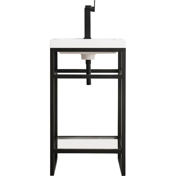 James Martin Vanities C105V20MBKWG Boston 19-5/8" Rectangular Stainless Steel And Stone