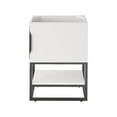thumbnail image 1 of James Martin Vanities 24" Single Vanity Cabinet, Glossy White, Matte Black, 1 of 2