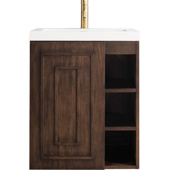 James Martin Vanities E110v24wg Alicante 24" Wall Mounted Single Basin Poplar Vanity Set -