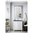 thumbnail image 1 of James Martin Vanities 30" Single Vanity, Bright White w/ 3 CM Charcoal Soapstone Quartz Top, 1 of 7