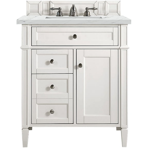 James Martin Vanities 655-V30-3Enc Brittany 30" Free Standing Single Basin Poplar Wood