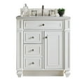 thumbnail image 1 of James Martin Vanities 30" Single Vanity, Bright White w/ 3 CM White Zeus Quartz Top, 1 of 5