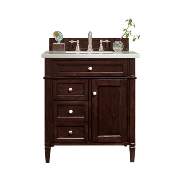 James Martin Vanities 650-V30-BNM-3WZ Brittany 30" Single Basin Poplar Wood Vanity Set -