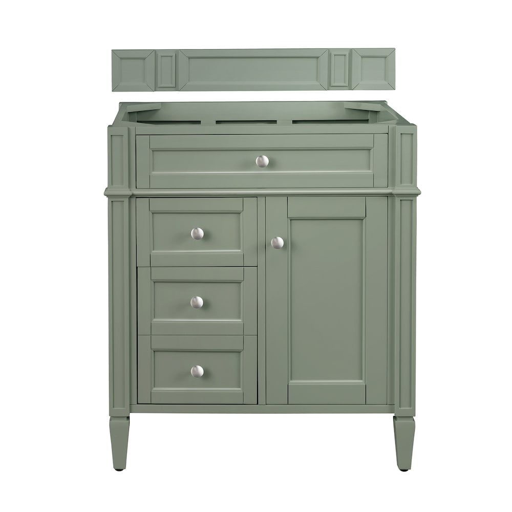 Smokey Celadon 30" Solid Wood Single Vanity Base with Veneer