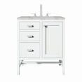 thumbnail image 1 of James Martin Vanities E444-V30-GW-3VSL Addison 30" Single Basin Wood Vanity Set - White, 1 of 3