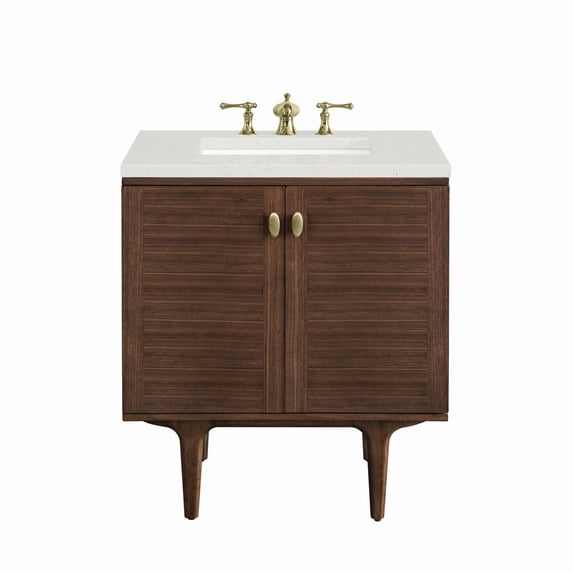 James Martin Vanities 670-V30-WLT-3LDL Amberly 30" Single Basin Wood Vanity Set -