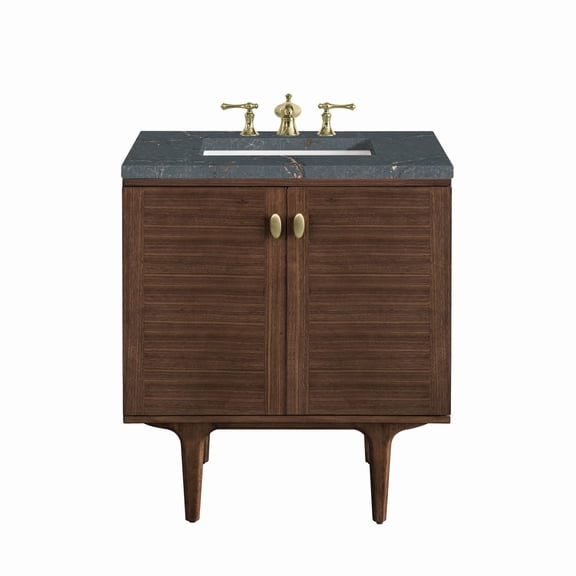 James Martin Vanities 670-V30-3Pbl Amberly 30" Single Basin Wood Vanity Set - Mid-Century