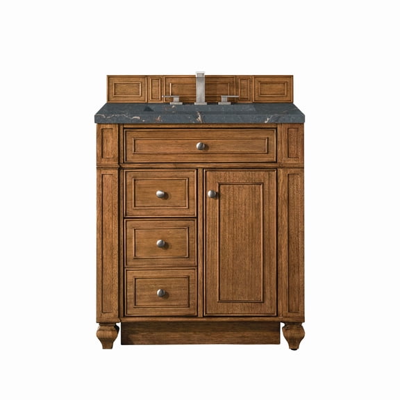 James Martin Vanities 157-V30-SBR-3PBL Bristol 30" Single Basin Walnut Wood Vanity Set -