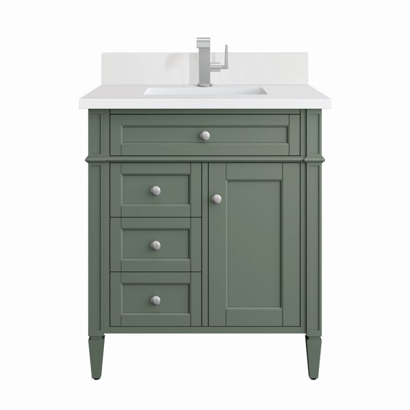 James Martin Vanities 650-V30-1Wz Brittany 30" Single Basin Poplar Wood Vanity Set -