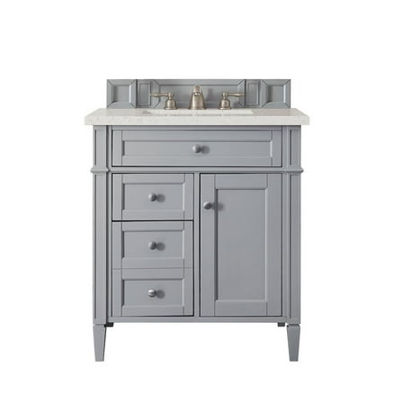 James Martin Vanities 30" Single Vanity, Urban Gray, w/ 3 CM Lime Delight Quartz Top