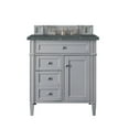 thumbnail image 1 of James Martin Vanities 30" Single Vanity, Urban Gray, w/ 3 CM Parisien Bleu Quartz Top, 1 of 5