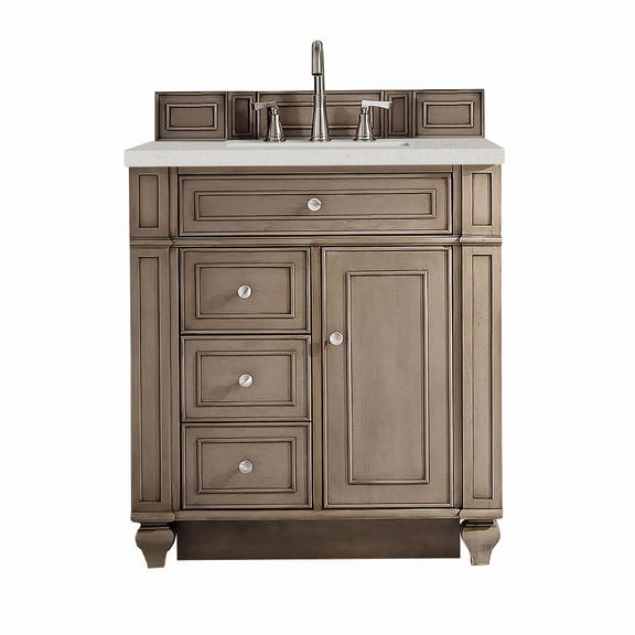 James Martin Vanities 157-V30-WW-3LDL Bristol 30" Single Basin Walnut Wood Vanity Set -
