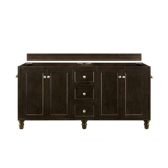 James Martin Vanities 301-V72 Burnished Mahogany Copper Cove Encore 72" Double Free