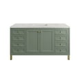 thumbnail image 1 of James Martin Vanities 60" Single Vanity, Smokey Celadon w/ 3 CM Eternal Jasmine Pearl Top, 1 of 7