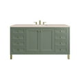 thumbnail image 1 of James Martin Vanities 60" Single Vanity, Smokey Celadon w/ 3 CM Eternal Marfil Top, 1 of 7