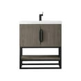 thumbnail image 1 of James Martin Vanities 31.5" Single Vanity, Ash Gray, Matte Black, w/ White Glossy Composite Stone Top, 1 of 6