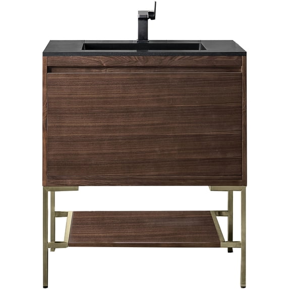 James Martin Vanities 805-V31.5-W-CB-CH Mantova 32" Single Basin Poplar Wood Vanity Set -