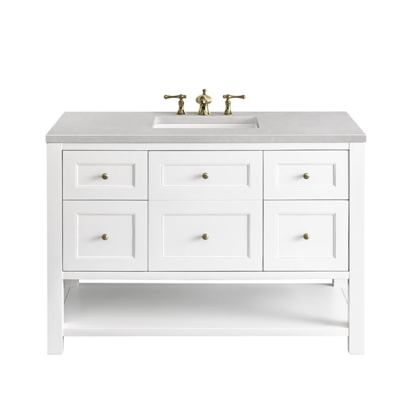 James Martin Vanities 330-V48-3Esr Breckenridge 48" Single Basin Wood Vanity Set - White