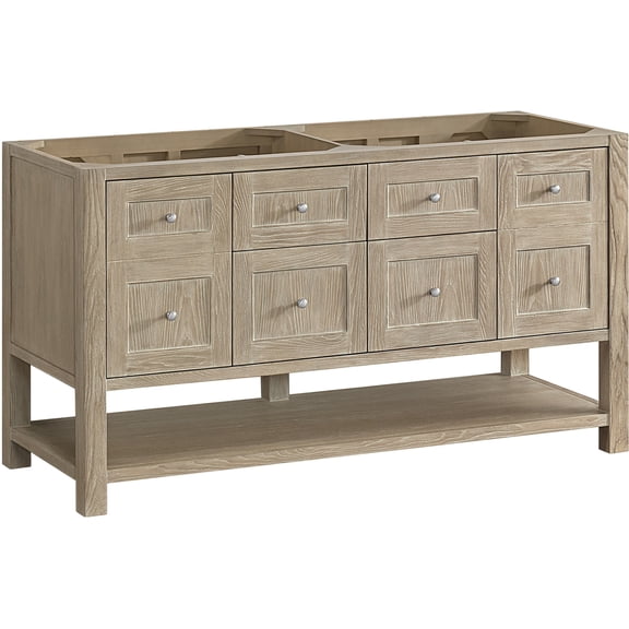 James Martin Vanities 330-V60d-M Breckenridge 60" Free Standing Double Basin Ash Wood