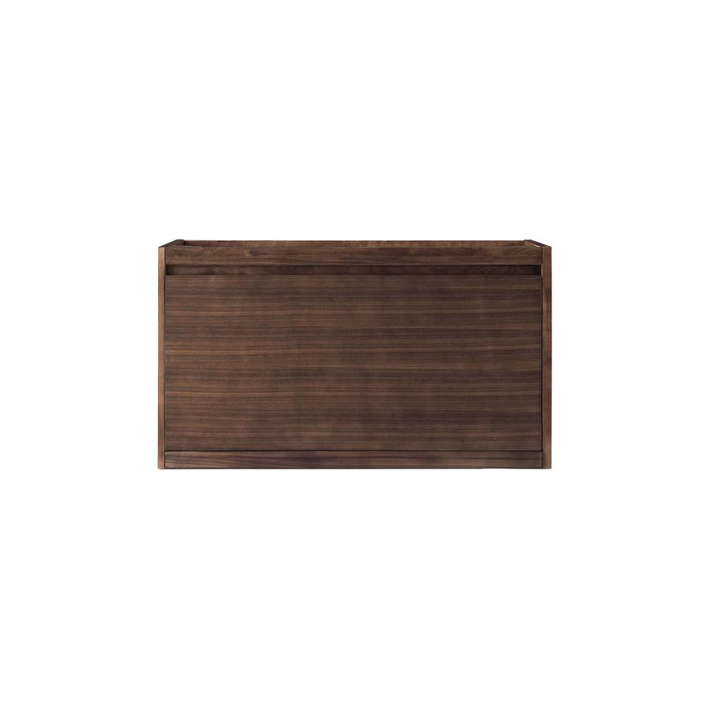 Mantova 35.4" Mid-Century Walnut Wall-Mount Vanity Cabinet