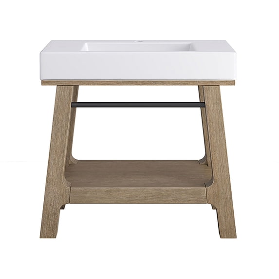 James Martin Vanities 165-V36-WTB-GW Auburn 36" Rectangular Hardwood And Stone Composite