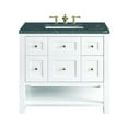 thumbnail image 1 of James Martin Vanities 36" Single Vanity, Bright White w/ 3 CM Parisien Bleu Top, 1 of 7