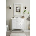thumbnail image 1 of James Martin Vanities 36" Single Vanity, Bright White w/ 3 CM White Zeus Quartz Top, 1 of 7