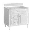 thumbnail image 1 of James Martin Vanities 424-V36-BW Lorelai 36" Single Basin Wood Vanity Cabinet Only - White, 1 of 7