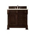 thumbnail image 1 of James Martin Vanities 36" Single Vanity, Burnished Mahogany w/ 3 CM Eternal Marfil Quartz Top, 1 of 5