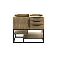 thumbnail image 1 of James Martin Vanities 36" Single Vanity Cabinet, Latte Oak, Matte Black, 1 of 1
