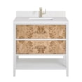 thumbnail image 1 of James Martin Vanities D804-V36-1Wz Olena 36" Single Basin Wood Vanity Set - Polished White, 1 of 2