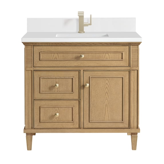 James Martin Vanities 424-V36-LNO-1WZ Lorelai 36" Single Basin Wood Vanity Set - Light